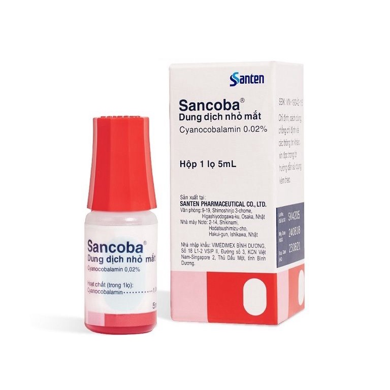 SANCOBA Nhật Bản 5ml  Nhỏ Mắt Phục Hồi Thị Lực, Chống Cận Thị, Đau Mỏi Mắt