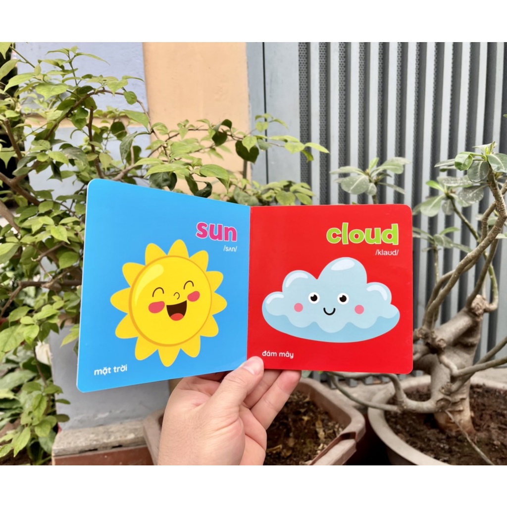 Sách bìa cứng Thư viện hình ảnh đầu tiên Baby's First Picture Book 8 CUỐN bìa xanh