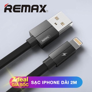 Dây sạc cho iphone/ ipad/ ipod remax rc-094i. dài 2m. bọc vải dù cao cấp.