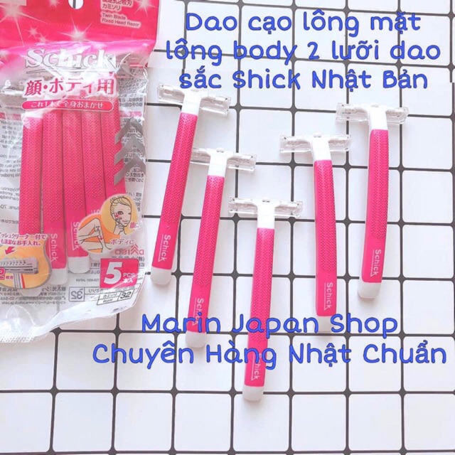 (Hàng Nhật Bản) Dao cạo body,mặt, má , ria mép,chân, tay, nách 2 lưỡi dao kép Chick chính hãng