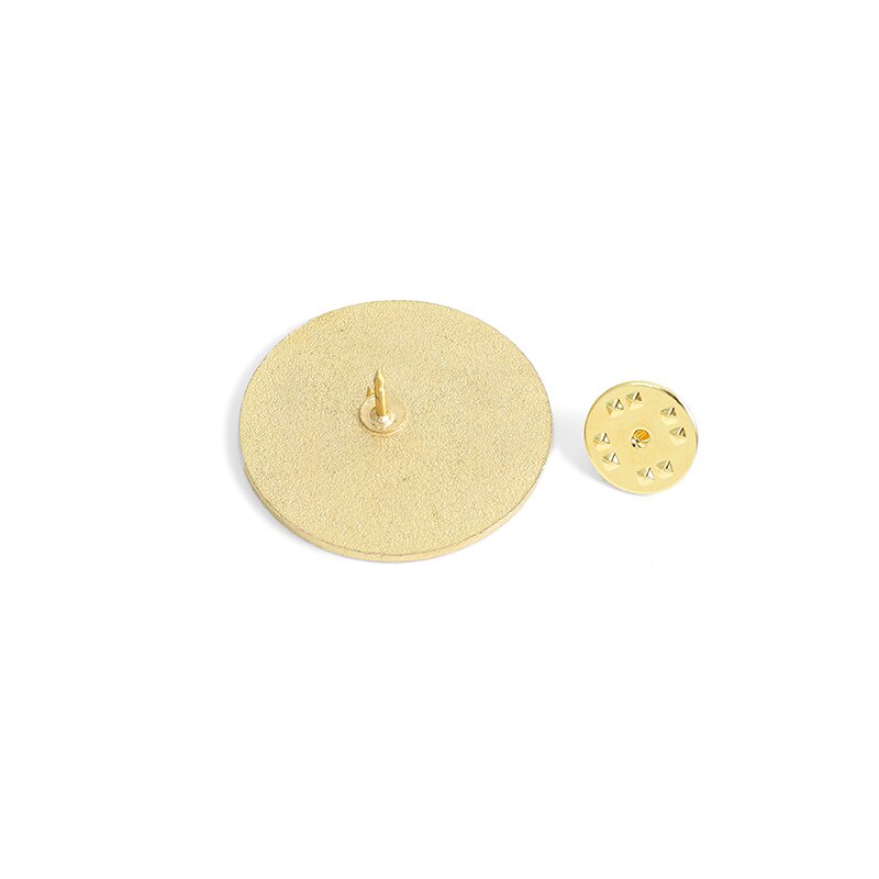 Trâm cài áo tráng men hình tròn/ hoa núi/ chữ Adventures dễ thương