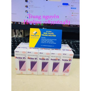 Povidine Povidon Iod 10% (10 chai x 20ml/lốc)