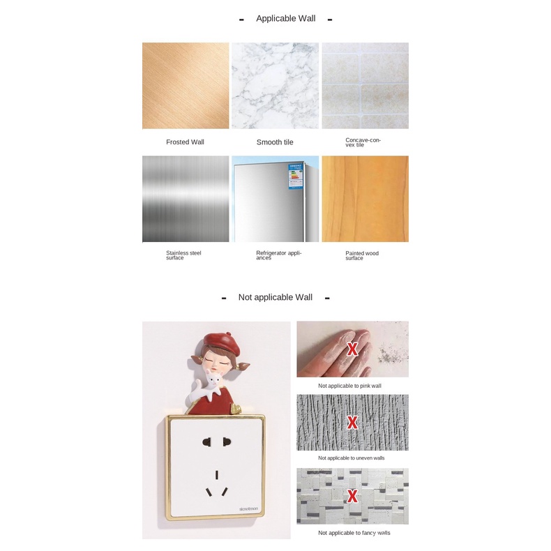 Miếng dán trang trí công tắc điện 3D