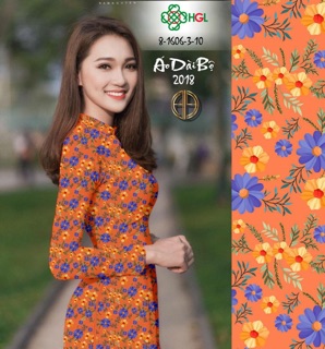 Vải Áo Dài Tằm Ý/ Lụa Nhật Hoa Lá Đều