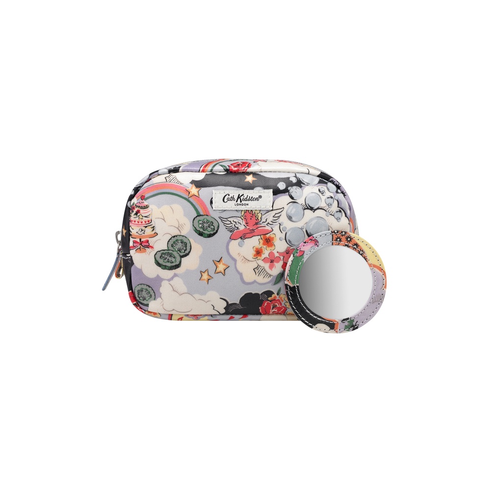 Cath Kidston - Túi đựng mỹ phẩm/Classic Make Up Case - Self Care - Blue/Grey -1042528