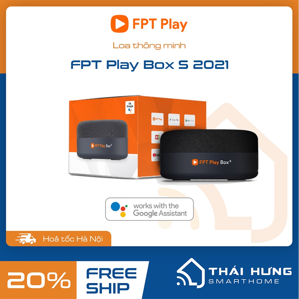 [Hỏa tốc HN]FPT PLAY BOX S 2021,điều khiển giọng nói, tích hợp trợ lý Google Assistant Tiếng Việt và điều khiển điều hòa
