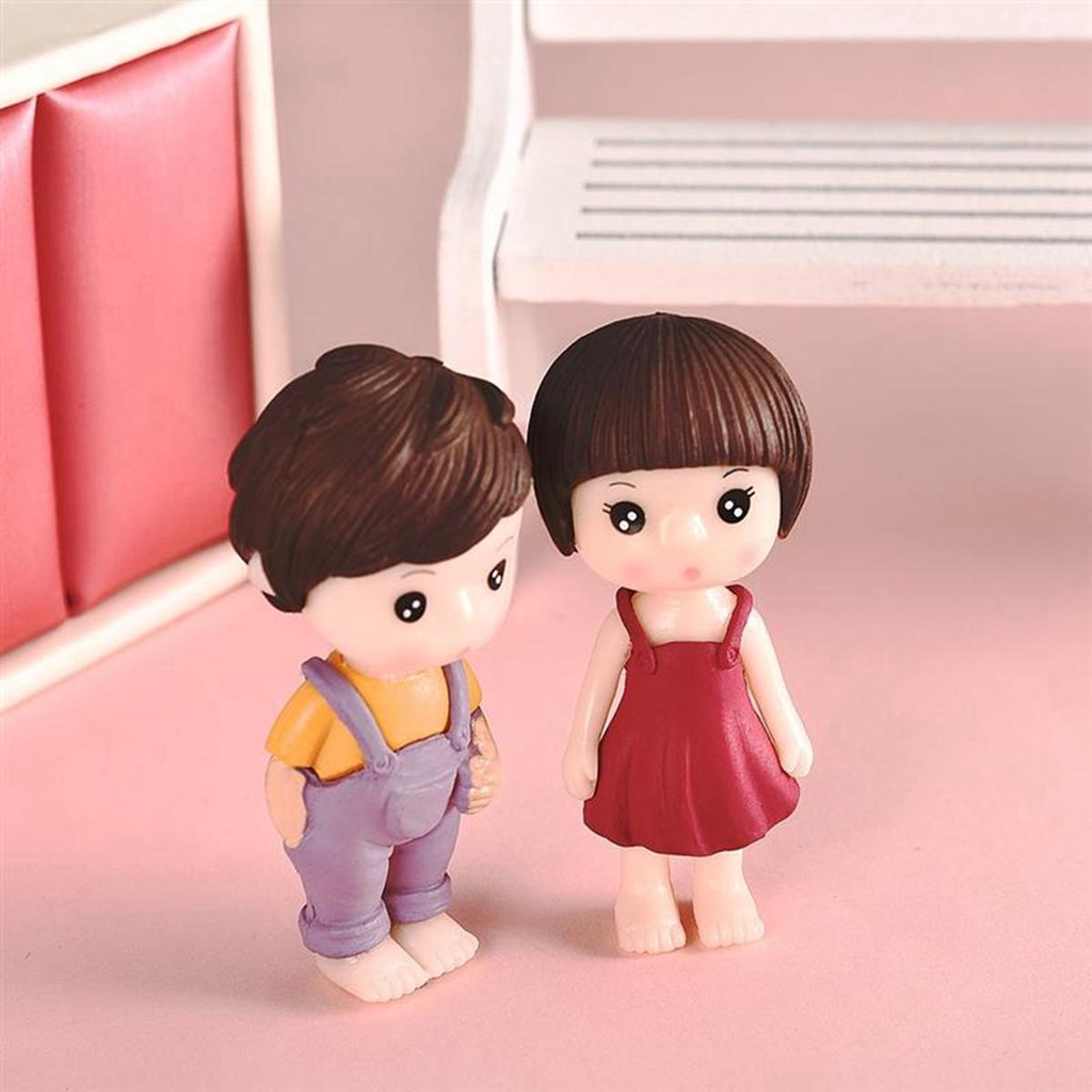 YIYU Mô Hình Cặp Đôi Tình Nhân Nhỏ Dễ Thương Dùng Trang Trí Cây Bonsai