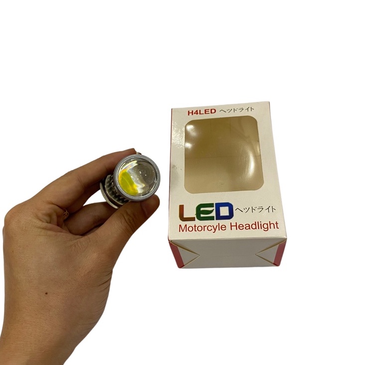 Đèn Led xe máy - Pha Bi Cầu 2 Màu Trắng - Vàng Chân M5 - H4 Lắp cho Oto và Xe máy Mẫu !