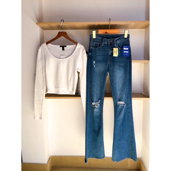 Q604 - Quần jean ống loe wf.jeans