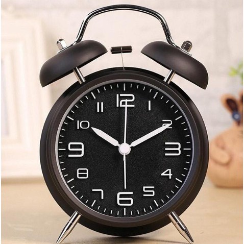 [Mã Life1511A Giảm 10% Đơn 50K] Đồng Hồ Báo Thức Để Bàn Phong Cách Vintage, 2 Quả Chuông Gõ Báo Thức Siêu To