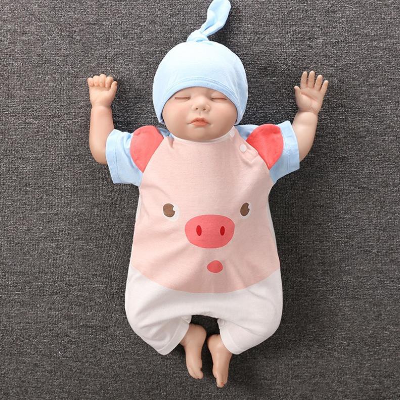 Body Đùi Cộc Tay Cho Bé Trai Bé Gái Dễ Thương Vải Cotton Mềm Mịn Cho Bé 3-12kg