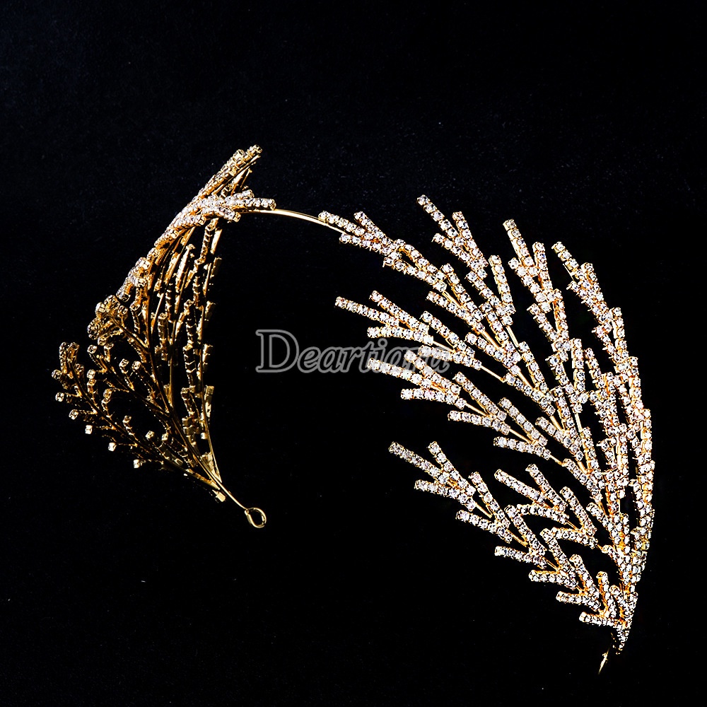 Băng Đô Cài Tóc Đính Đá Thời Trang Cho Cô Dâu