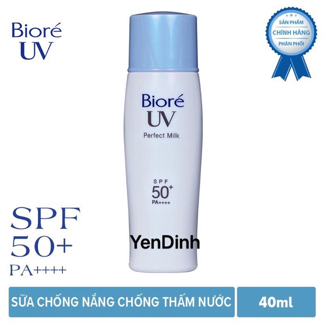 KEM CHỐNG NẮNG CHỐNG THẤM NƯỚC BIORE UV PERFECT MILK SPORTS & OUTDOOR SPF50 40ML