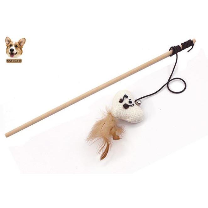 Đồ Chơi Cho Mèo - Cần Câu Mèo Bằng Gỗ