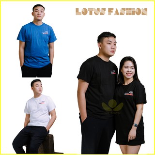 Áo thun Unisex chữ LOTUS ngực trái basic phông cổ tròn nam nữ tay lỡ oversize form rộng 100% cotton thoáng mát