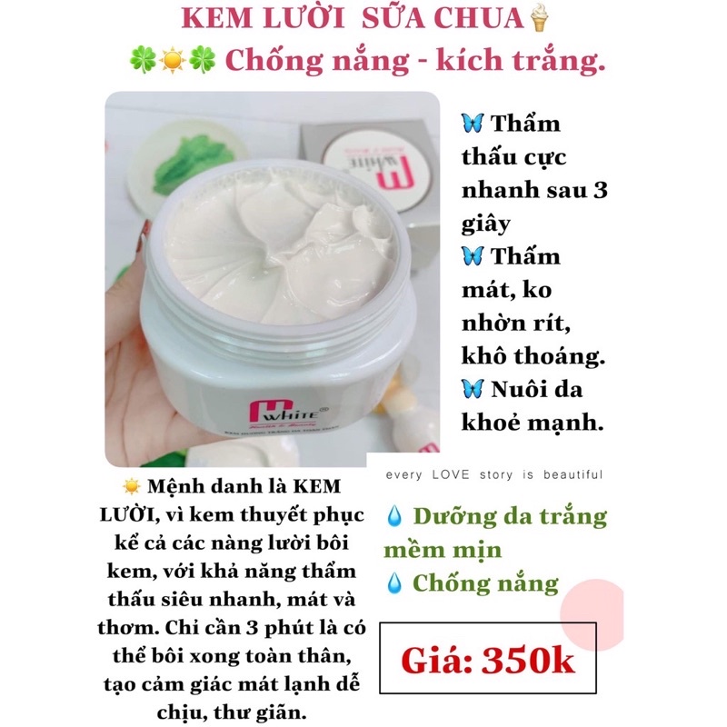Kem body sữa chua M'White