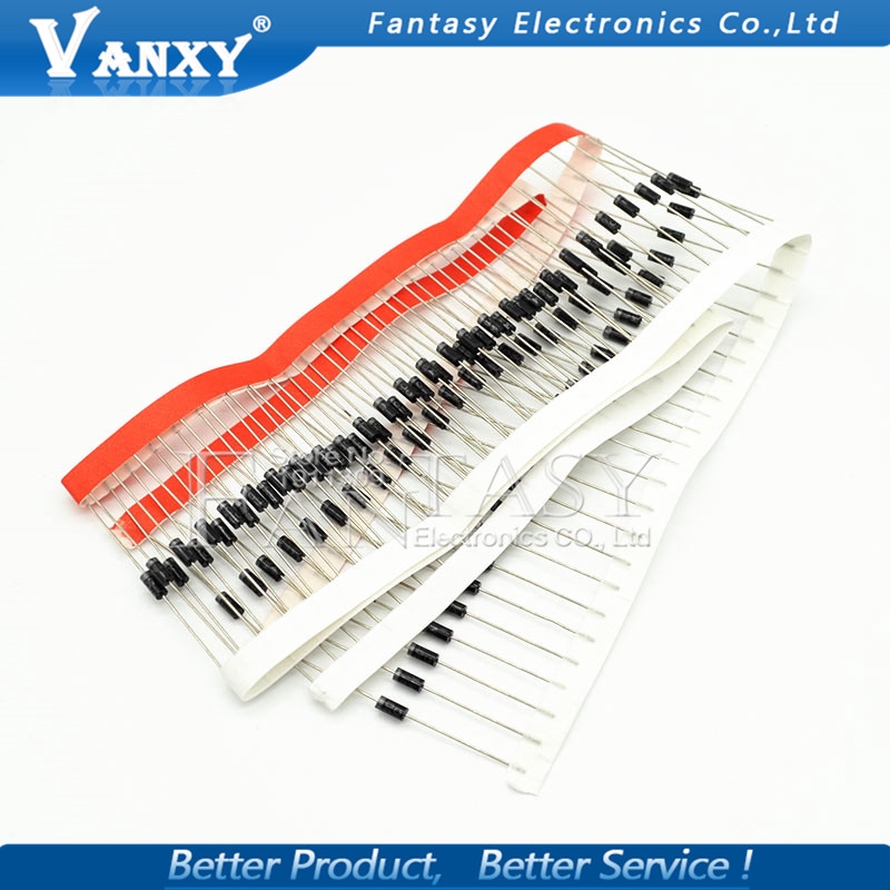 Set 100 Điốt Chỉnh Lưu Schottky 1n5817 1n5819 1n5399 1n4937 1n4004 1n4001 1n4007 Uf4007 Her107 Fr207 Fr157 Fr107 Rl207 Do-41