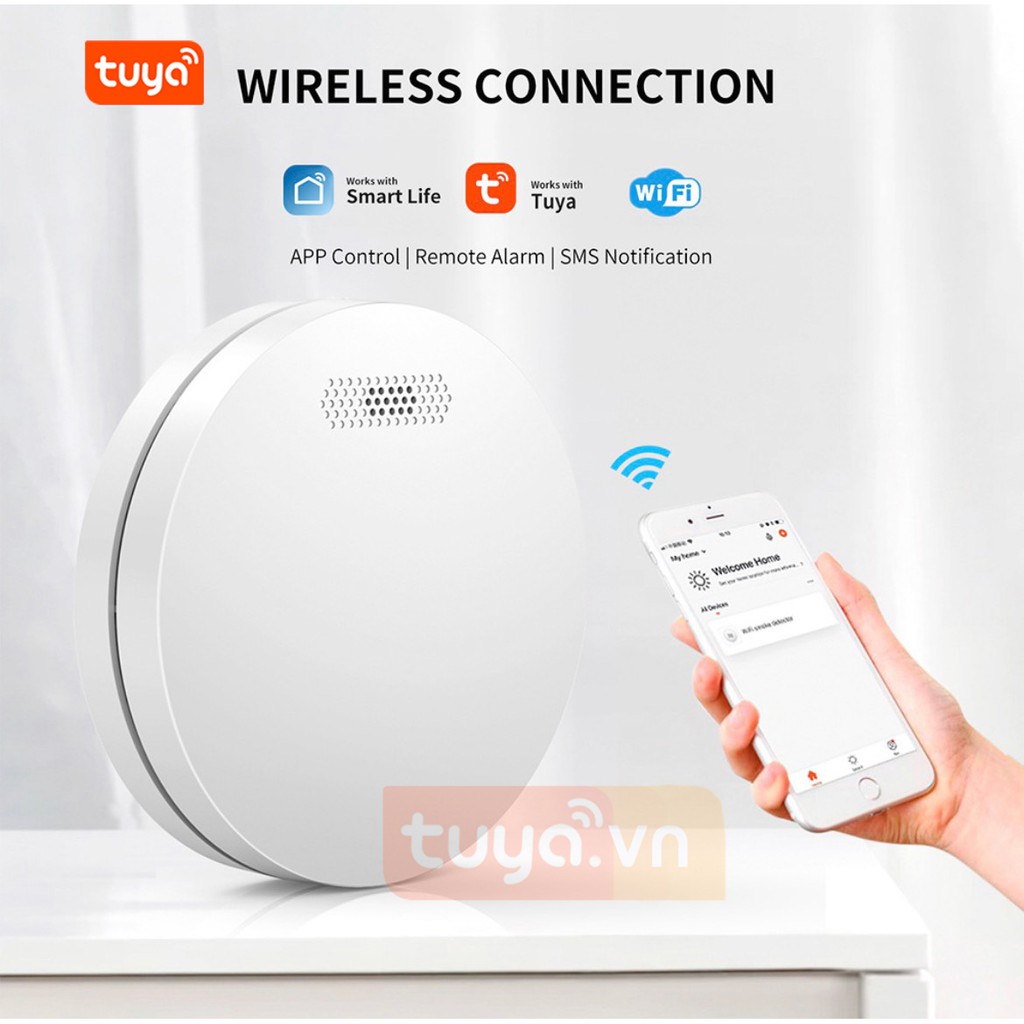Đầu Cảm Biến Khói Báo Động Hỏa Hoạn Wifi Tuya ST-3