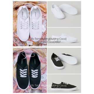 Giày trắng và đen basic cho nữ hàng chuẩn HM ĐỨC