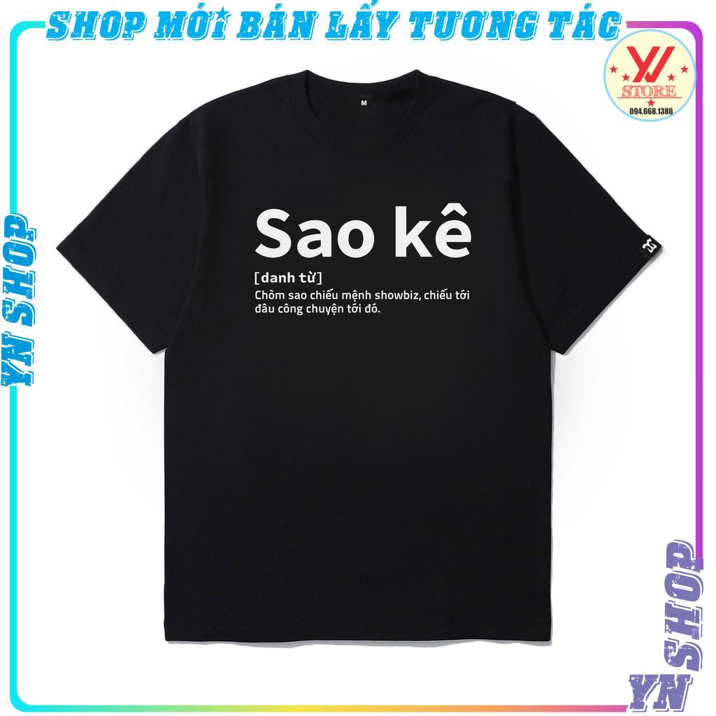 Áo thun nam nữ form rộng tay lỡ Hot trend SAO KÊ - T-shirt 2 màu trắng đen phong cách ulzzang