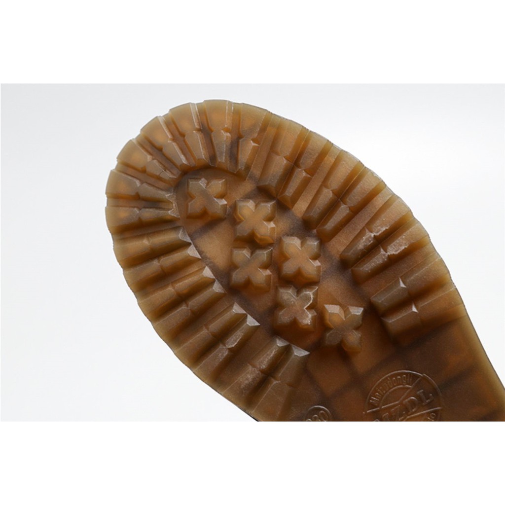 Giày bốt Martin phong cách JK Nhật Bản gót Thấp cổ cao Da bò trên Dây kéo bên