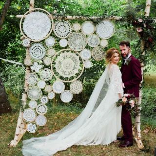 Dreamcatcher trang trí lễ cưới , chụp ngoại cảnh