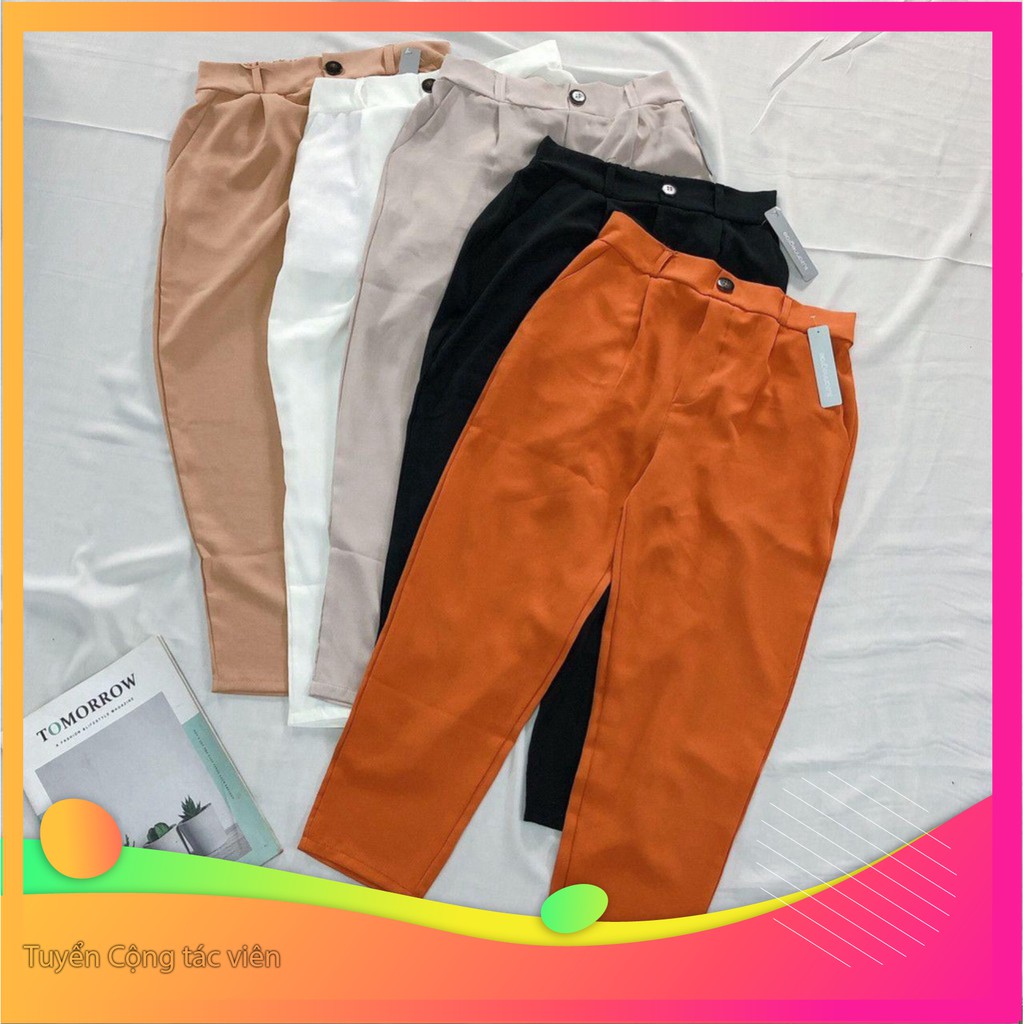 15Q47B1 Quần baggy ống túm vải đũi cực đẹp, đủ màu hot trend, 3 size SML Sale