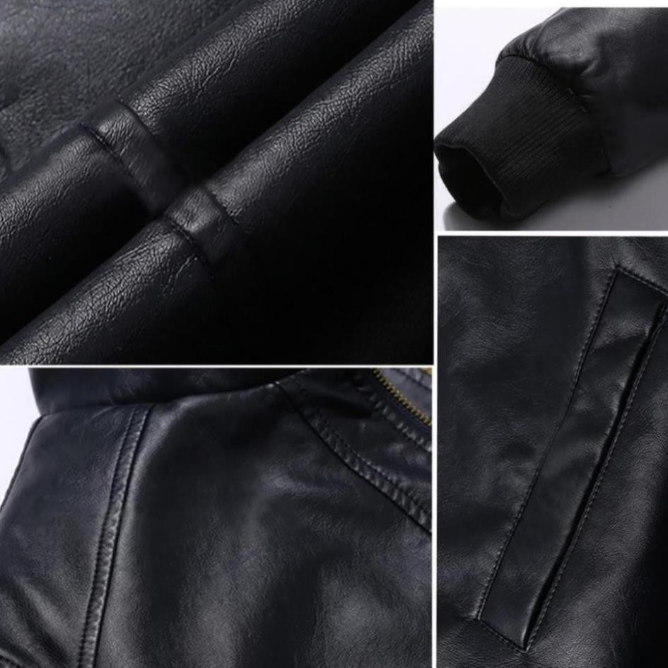 Áo Khoác Da Nam Lót Lông Cao Cấp Gabofashion AD77 ( nâu, đen) hàng VNXK | BigBuy360 - bigbuy360.vn