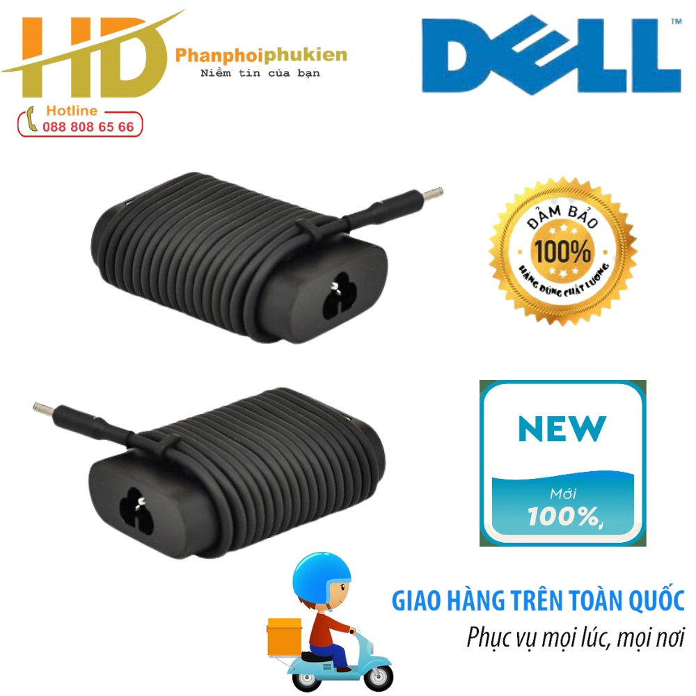 Sạc dành cho Laptop DELL XPS 13 9343 9350 9360 45W- chân kim nhỏ - Hàng Nhập khẩu