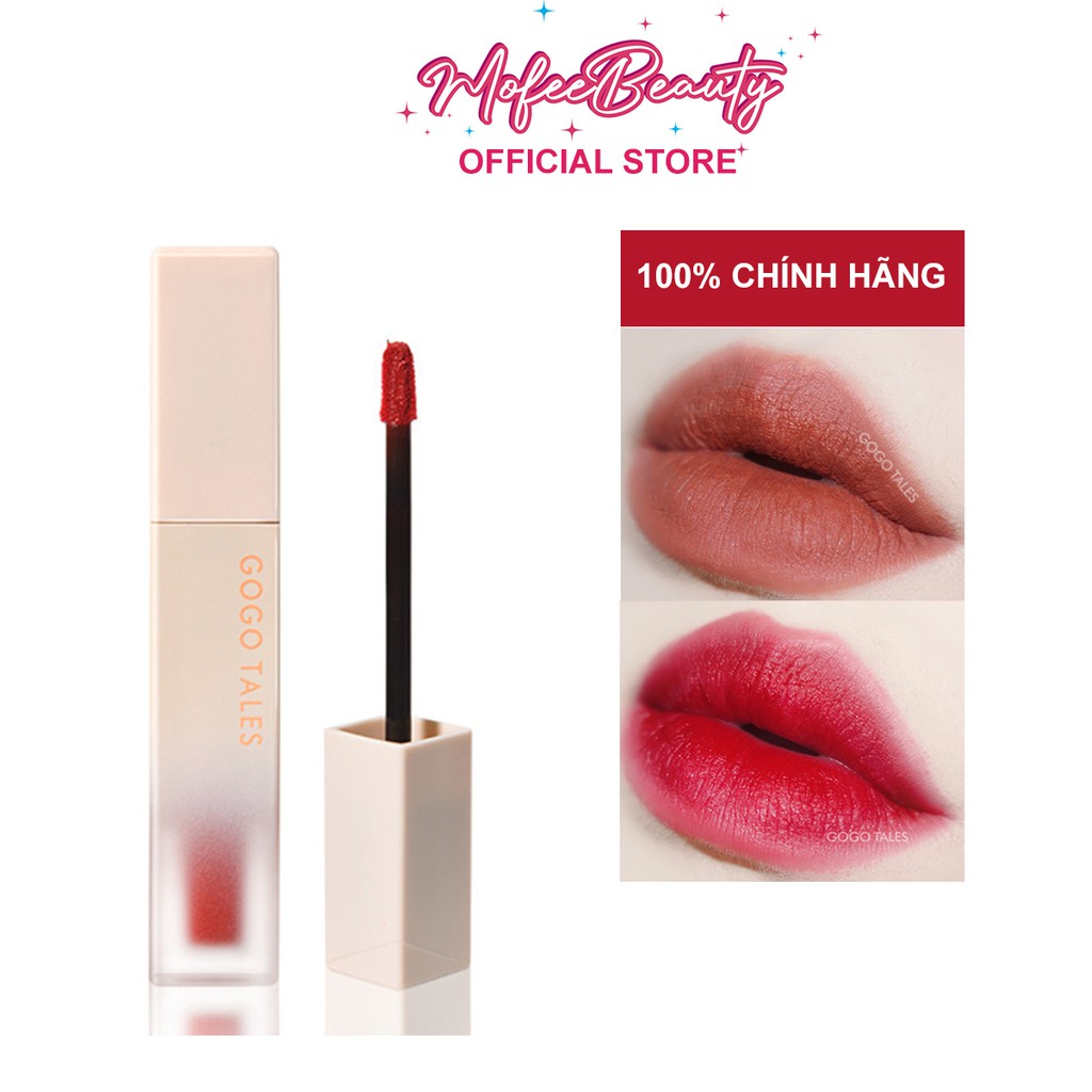 Son Kem Lì GOGO TALES Chính Hãng - White tube Glossy Lip Glaze