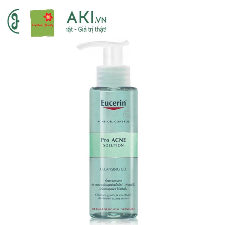 [Mã giảm giá sỉ mỹ phẩm chính hãng] Sữa Rửa Mặt Eucerin Dành Cho Da Mụn ProAcne Solution Cleansing Gel 200ml