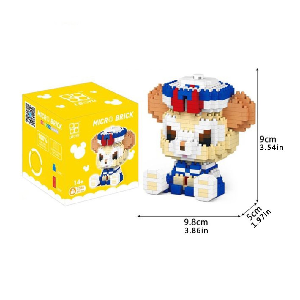 Đồ chơi lắp ráp 3D dạng khối hình gấu/ thỏ dễ thương