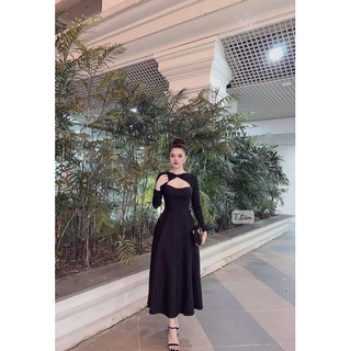 Váy xoè bồng bềnh dáng dài