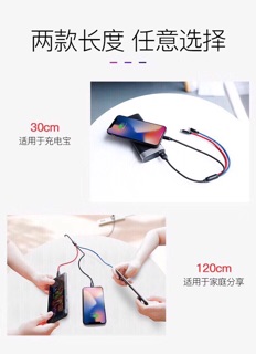 Cap baseus 3 dau dai 30cm vs 1m2