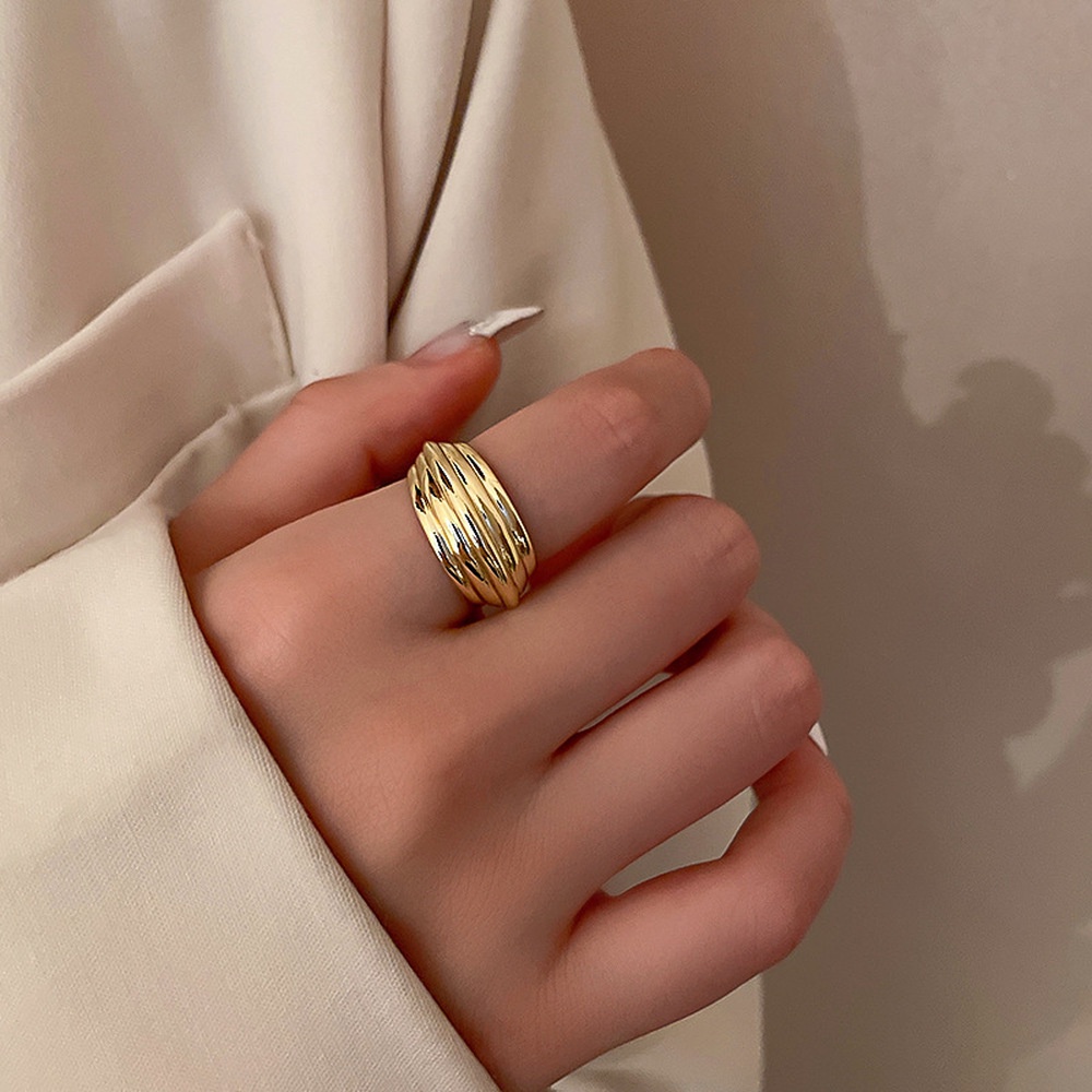 Nhẫn phong cách retro kiểu dáng đơn giản hợp thời trang