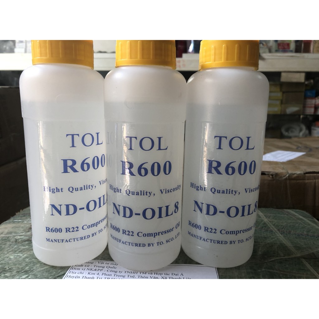 Dầu lạnh R600A 500ML, nhớt lạnh cho gas R600A