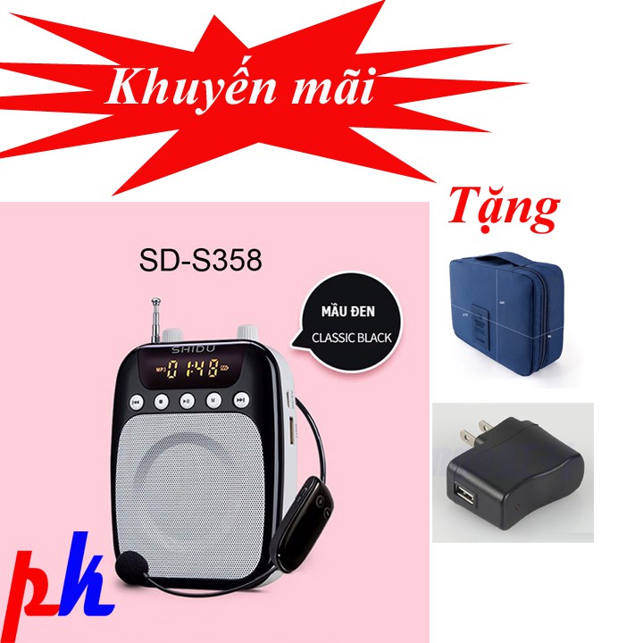 [Mã ELHACE giảm 4% đơn 300K] Máy trợ giảng Shidu S358 không dây FM