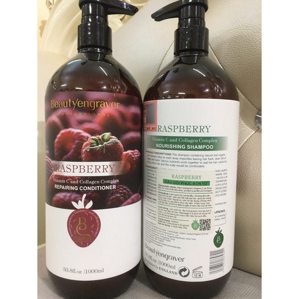 Dầu gội xả phúc bồn tử raspberry beautyengrsver hương thơm sang trọng mềm mượt