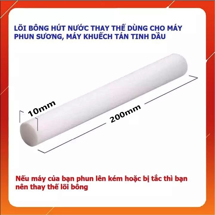 [COMBO 10 LÕI] Lõi Bông, Lõi Mút Thay Thế Dùng Cho Máy Phun Sương, Máy Khuếch Tán Tinh Dầu