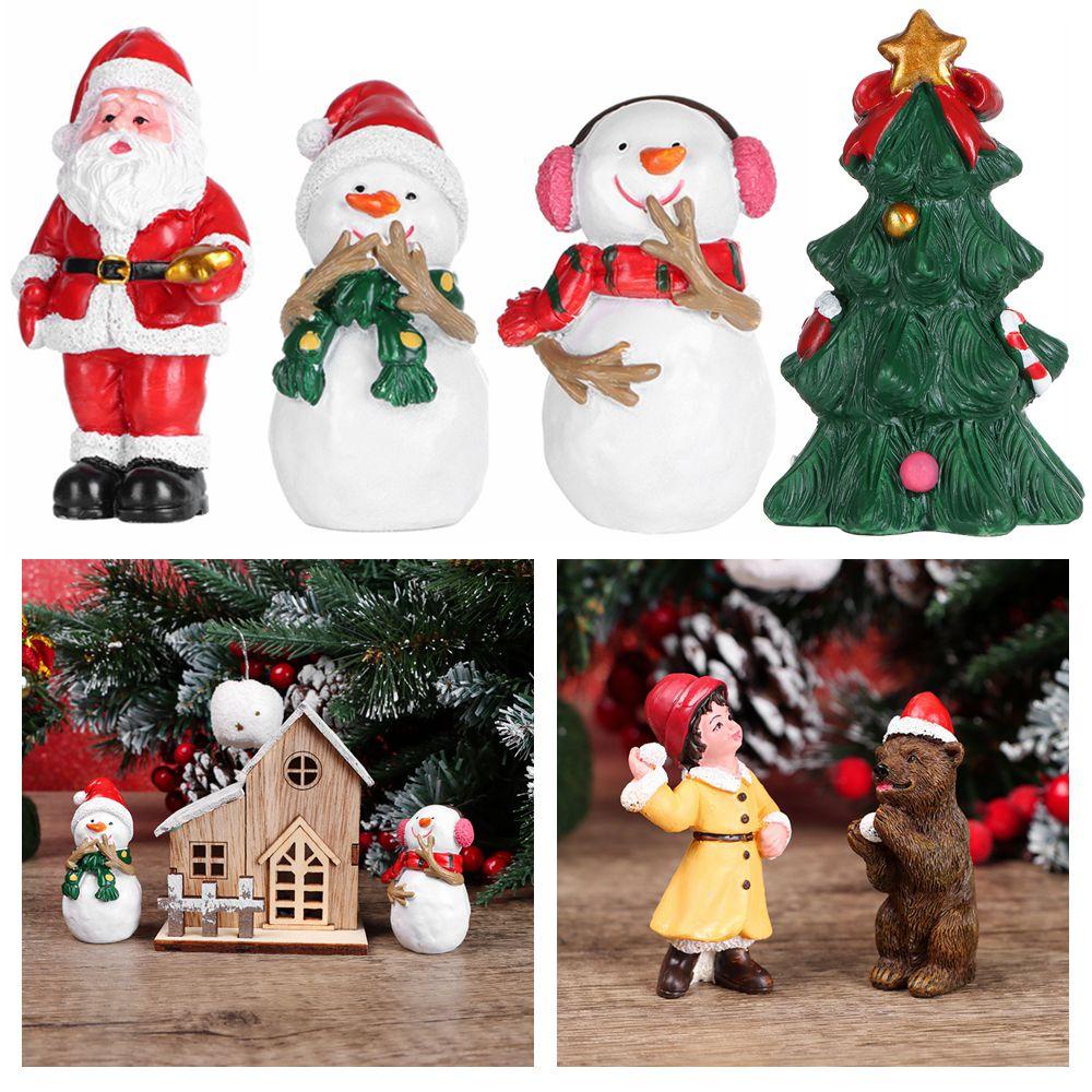 Mô Hình Ông Già Noel Bằng Nhựa Dùng Trang Trí Tiểu Cảnh