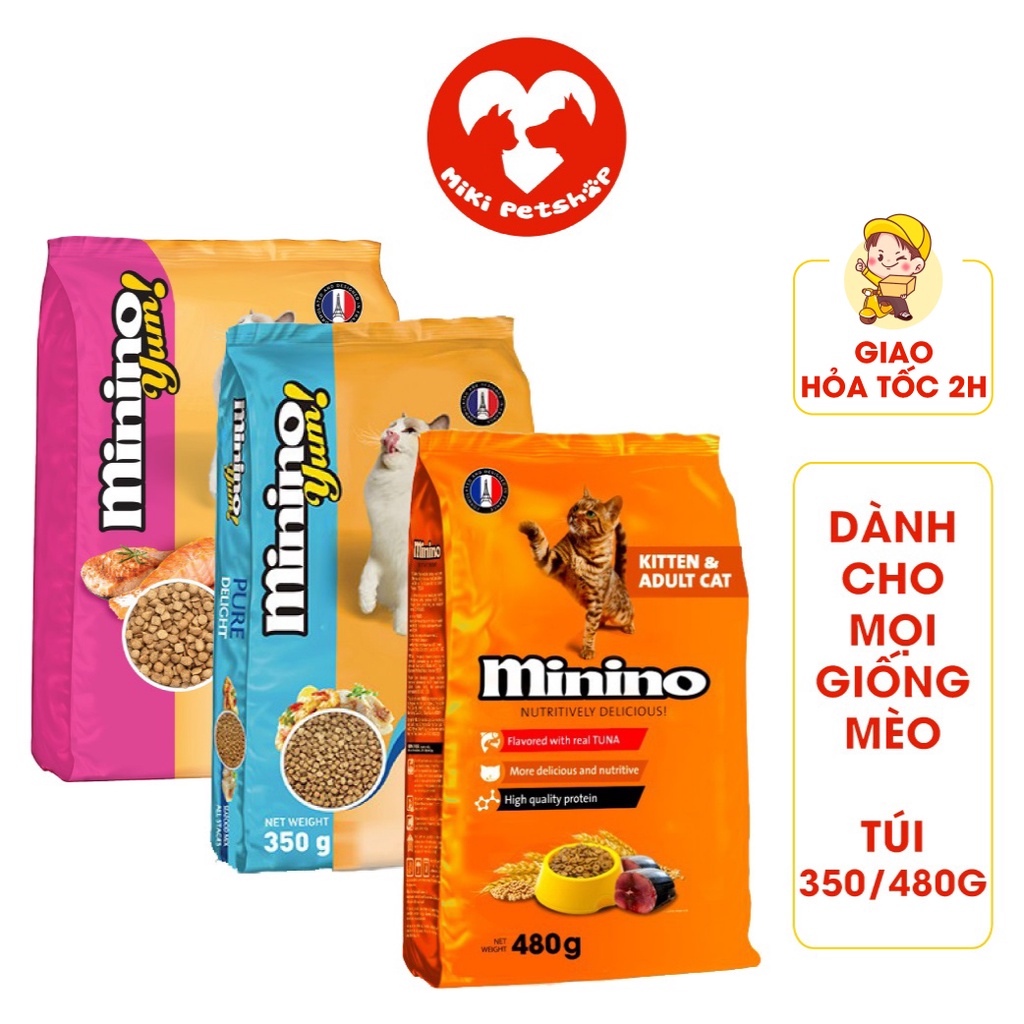 Thức Ăn Cho Mèo Từ 3 Tháng Tuổi Hạt Minino Đủ Vị - Miki Petshop