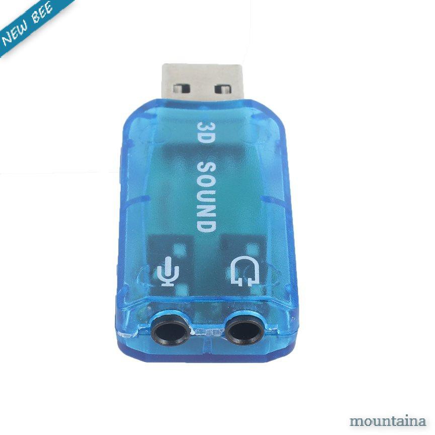 Bộ Chuyển Đổi Thẻ Âm Thanh Usb 1.1 Mic / Loa 7.1 Ch 3d Cho Pc Laptop