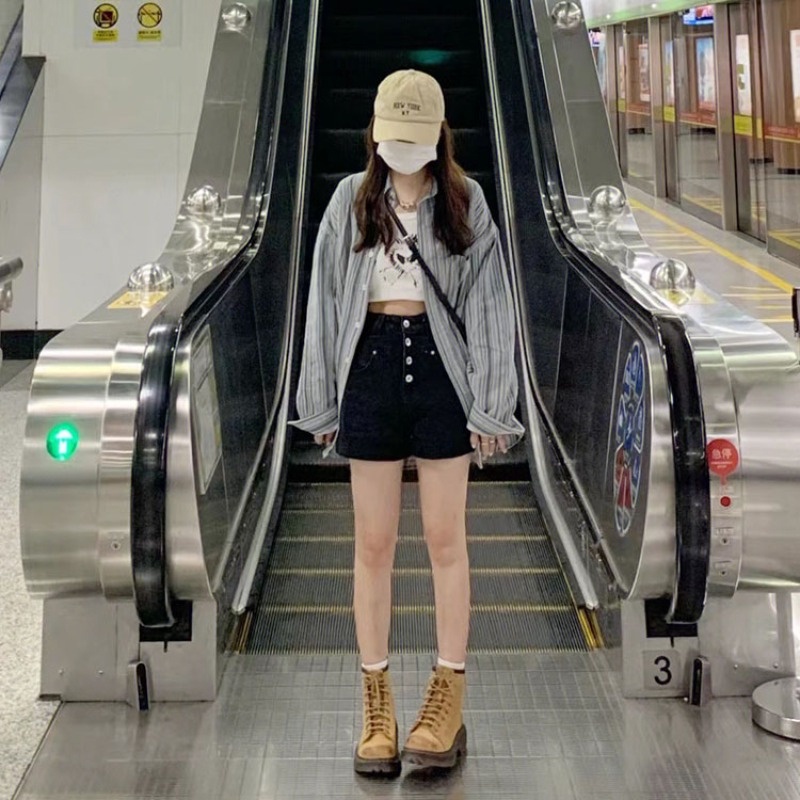 Áo khoác sơ mi NZN tay dài dáng rộng họa tiết kẻ sọc phong cách cổ điển thời trang chống nắng cho nữ