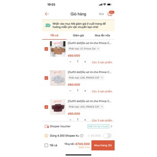 [Outfit doll]Combo set áo cho doll của khách