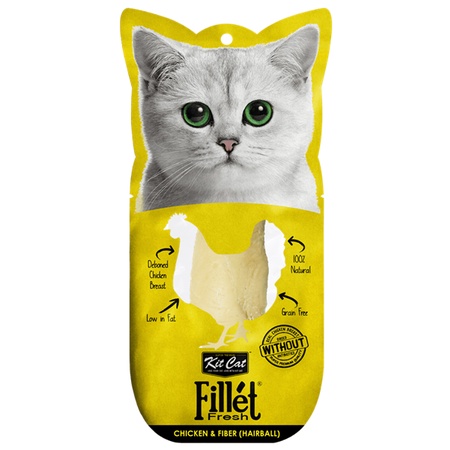 snack Kitcat FILLET FRESH vị gà ( ngừa búi lông ) 30g cho mèo
