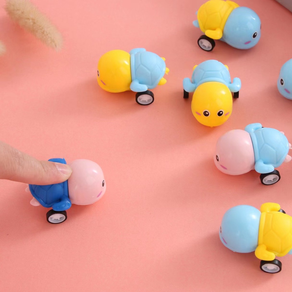 Mô Hình Đồ Chơi Xe Kéo Hình Động Vật Hoạt Hình Mini Dễ Thương Cho Bé