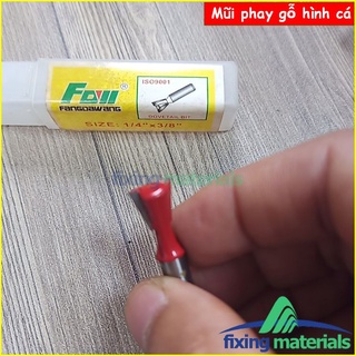 Mũi phay gỗ hình cá, cốt 6.35mm-12.7mm (Mũi router, mũi soi gỗ)