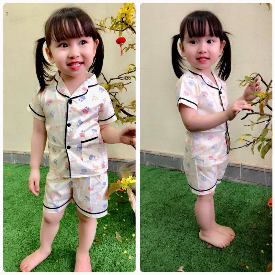 COMBO 2 BỘ PIJAMA BÉ TRAI/GÁI SIZE 10-22KG (MÀU NGẪU NHIÊN)