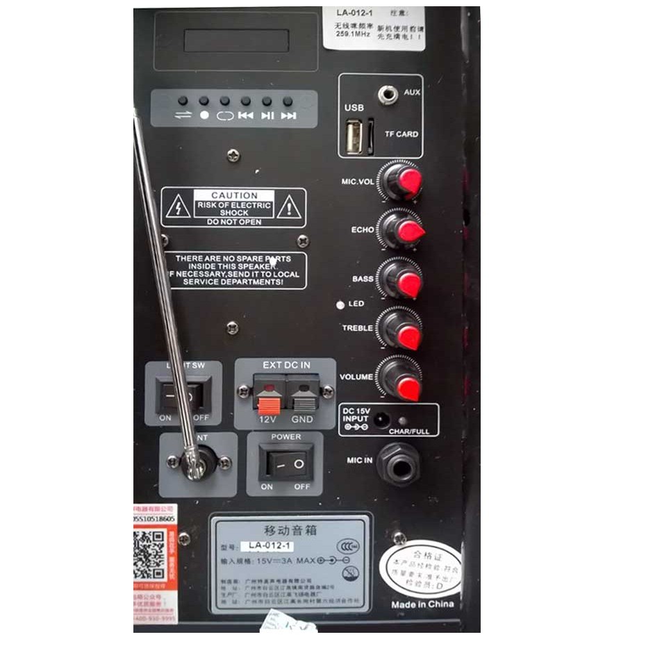 LOA KÉO TEMEISHENG LA–012 tặng 2 mic không dây