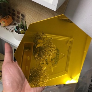 Tấm mica tráng gương lục giác